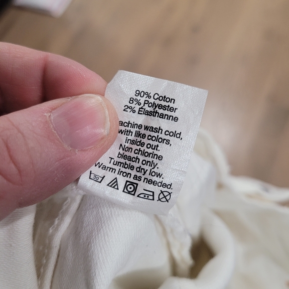 J. Crew 8” Mid Rise Skinny Jeans in White Size 28 - Picture 6 of 7